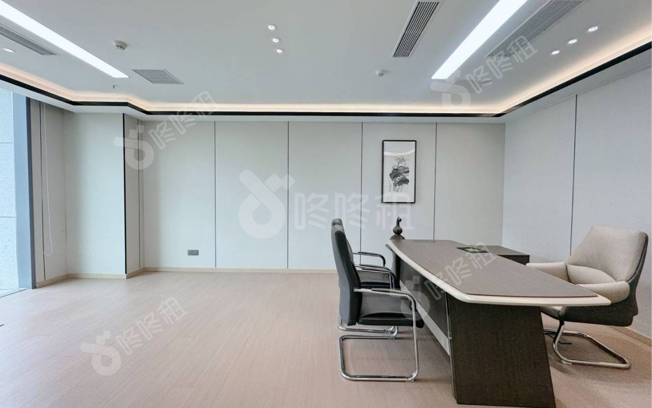 中检大厦_196平_豪装_办公室隔间