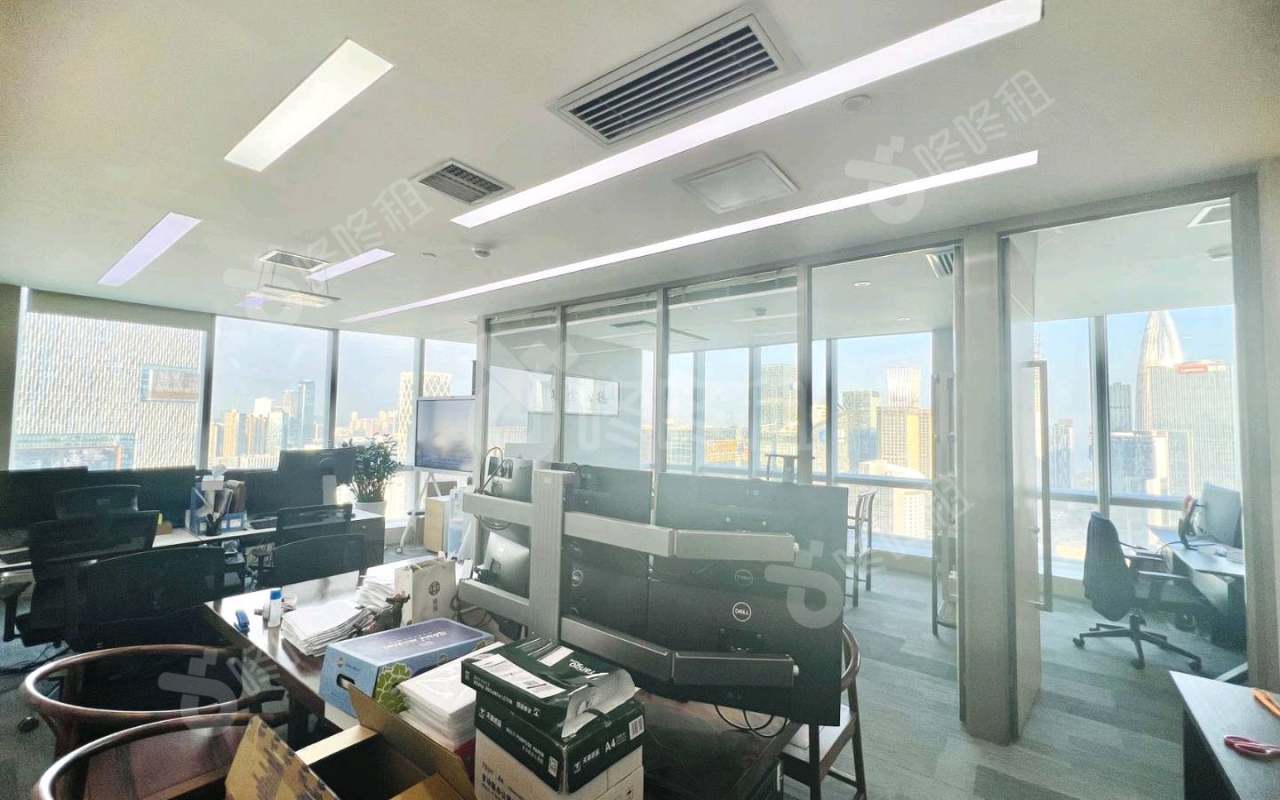 中洲控股中心_143平_精装_办公室开间