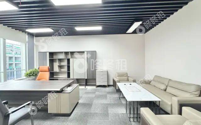 讯美科技广场_288平_豪装_办公室隔间