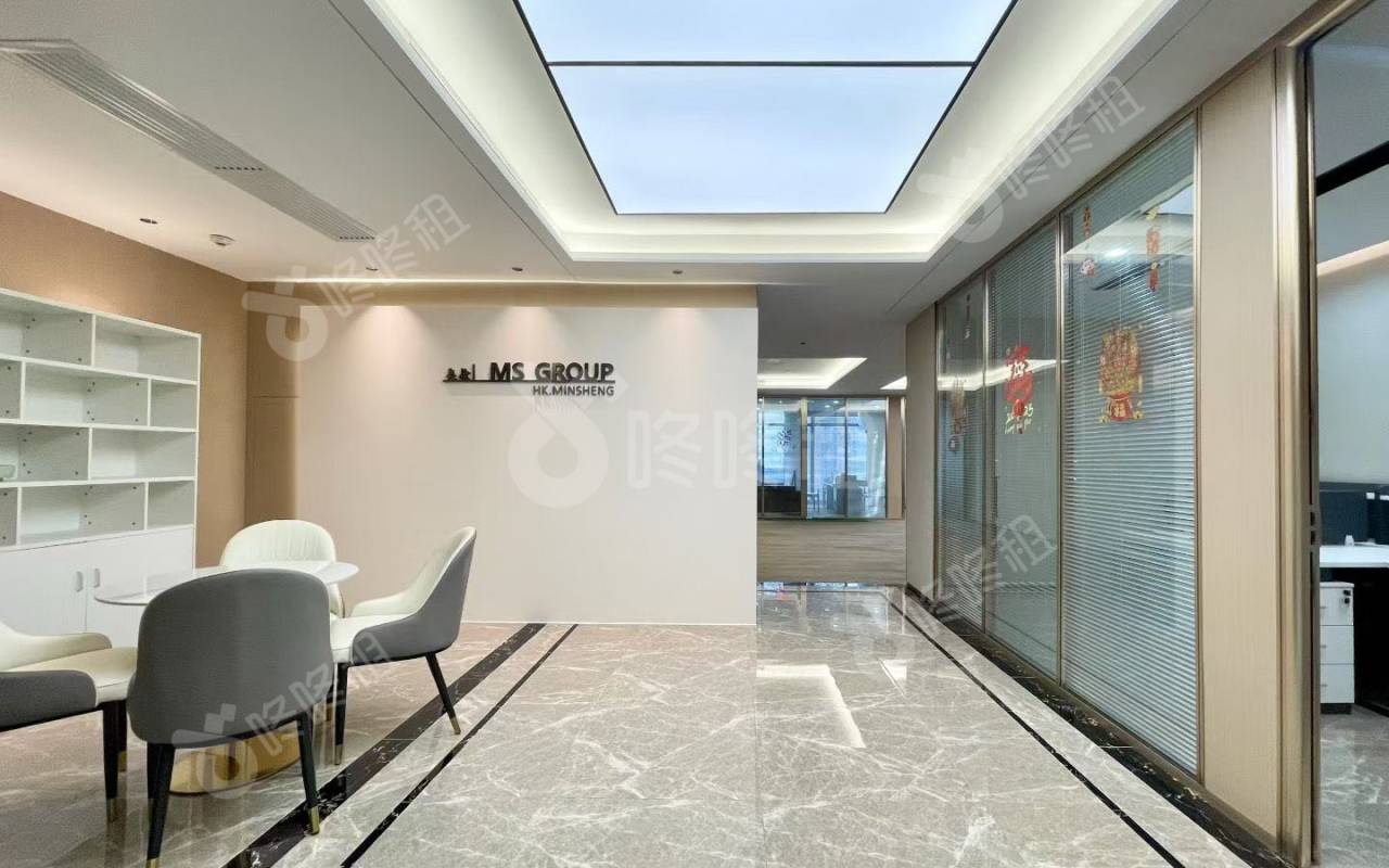 福田卓越时代广场_369平_精装_办公室隔间