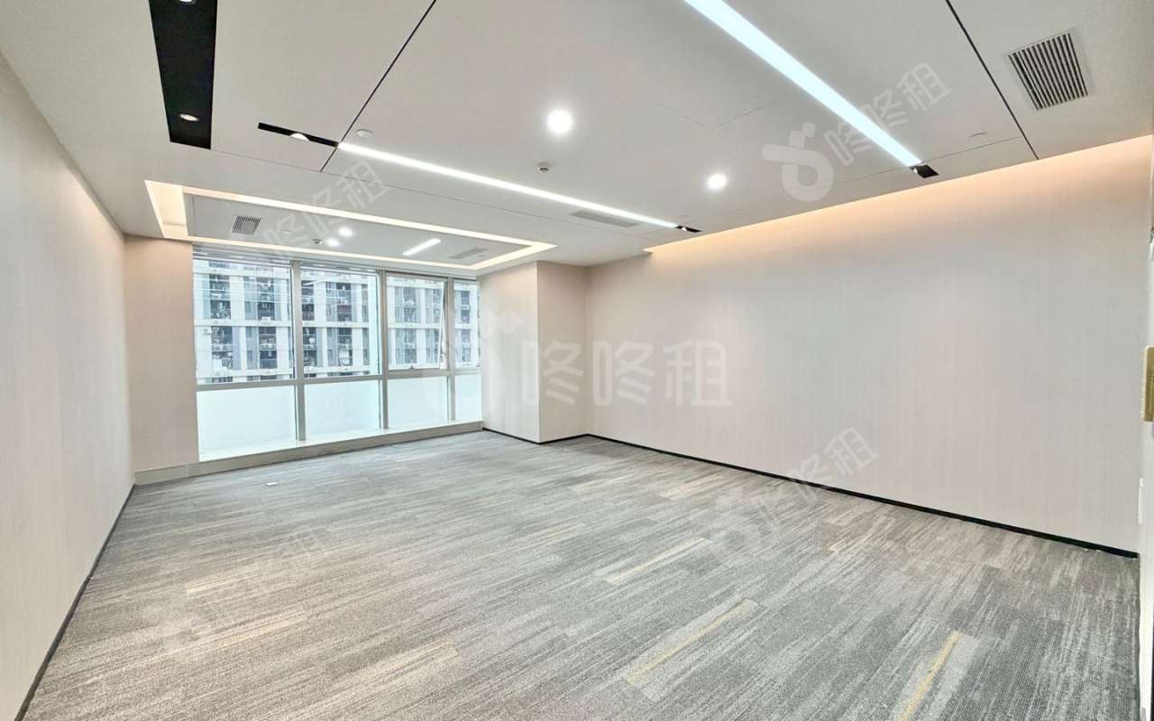 华润置地大厦_88平_精装_办公室开间