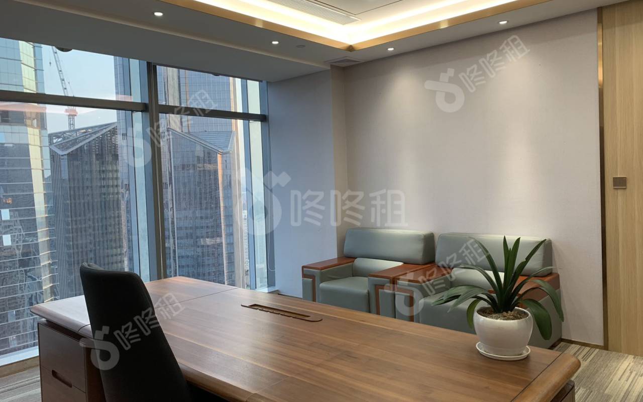 福田卓越时代广场_936平_豪装_办公室隔间