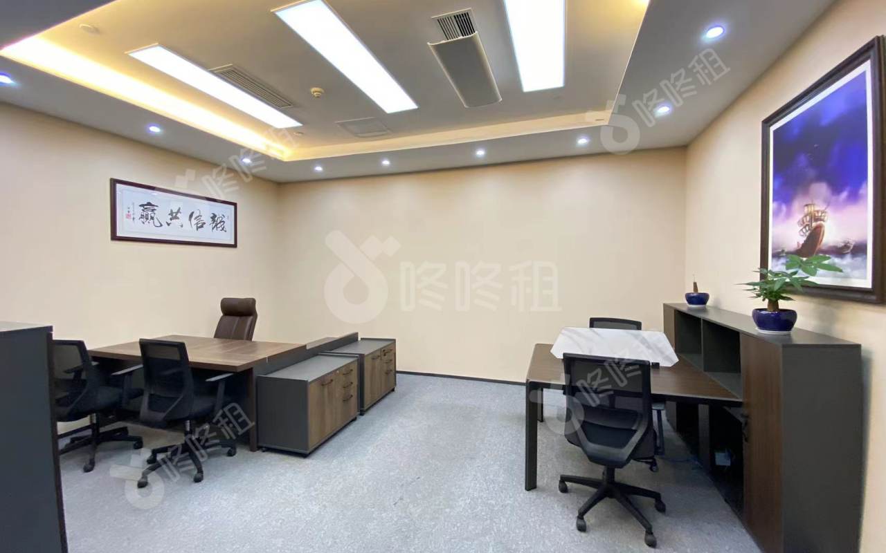 中洲大厦_672.18平_精装_办公室隔间