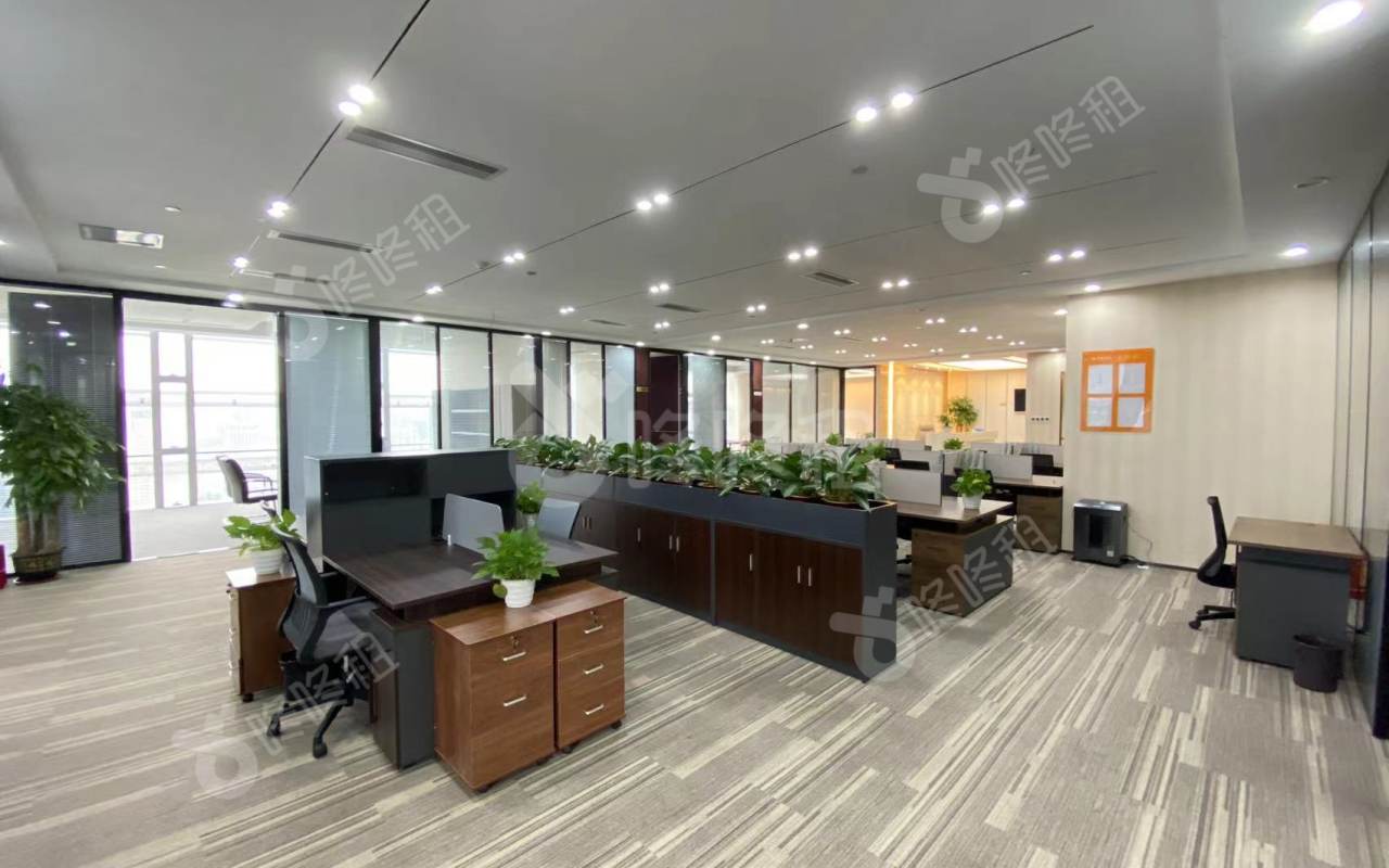 中洲大厦_672.18平_精装_办公室开间